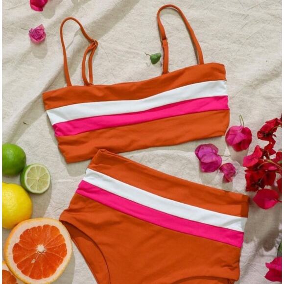 l*space Other - L*Space Anthropologie Striped Bikini Top NWT size small‎